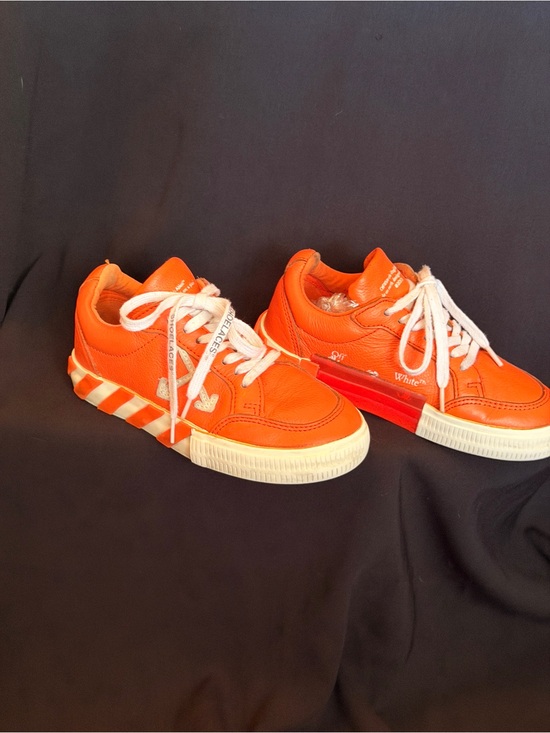 Other - Off-White Virgil Abloh Orange Leather Low Top Sneakers